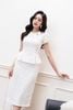 Đầm sen peplum cổ đính trai - L63F24Q051
