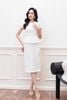 Đầm sen peplum cổ đính trai - L63F24Q051