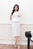 Đầm sen peplum cổ đính trai - L63F24Q051