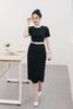 Đầm cổ tàu phối - L63I24H043