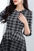 Đầm kẻ peplum - L63L22T042