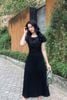 Đầm xòe nơ phủ vai - L63L23H007