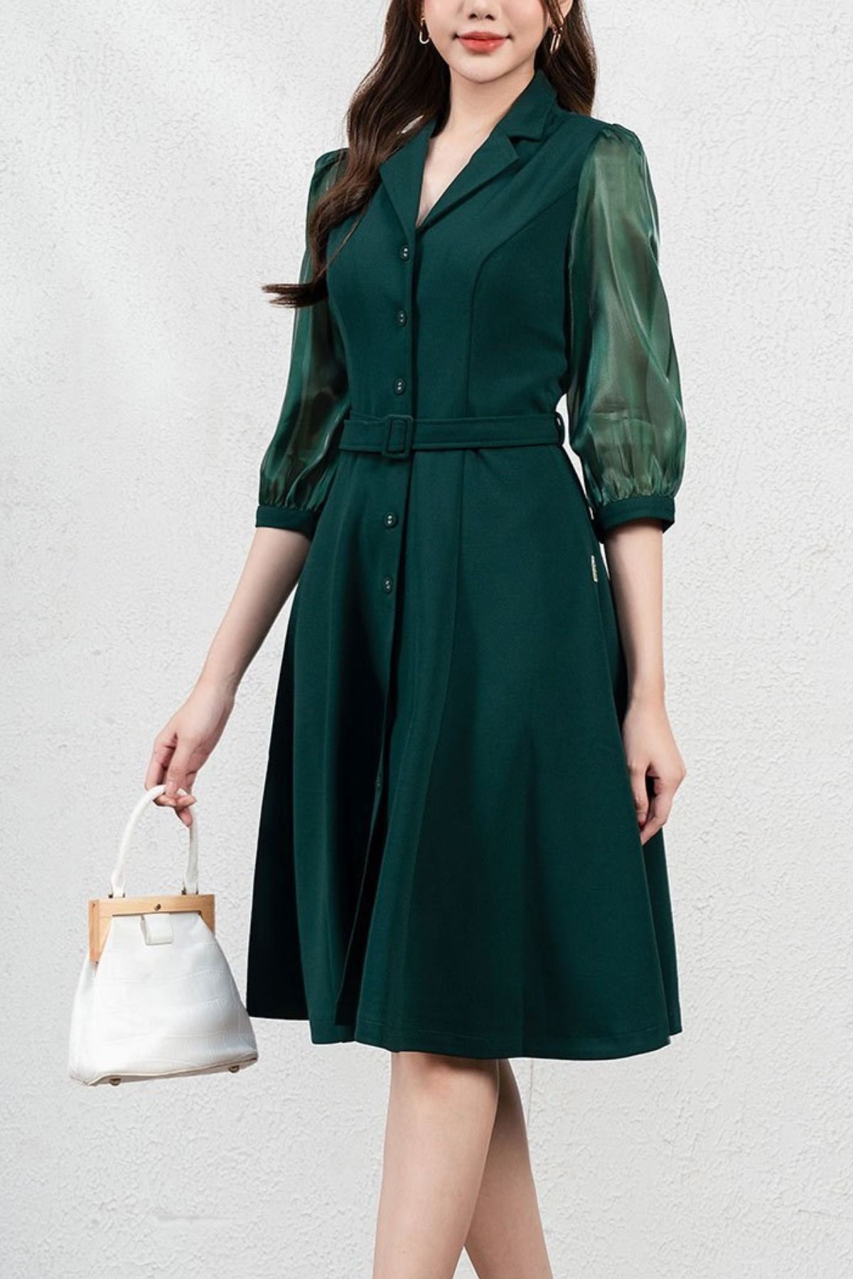Đầm xòe cổ 2 ve - L63L23Q005