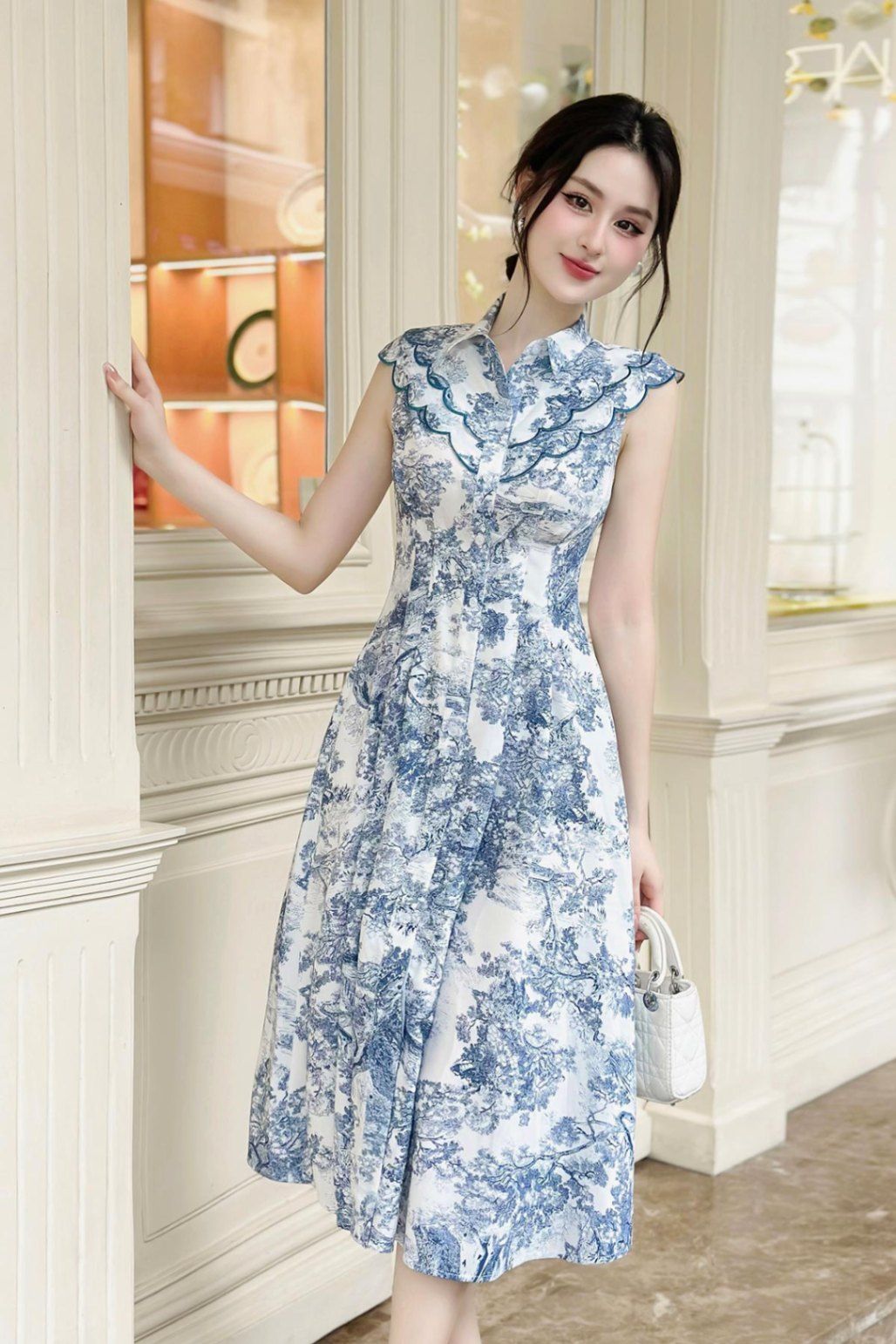 Đầm cổ đức phủ vai - L63L24H099