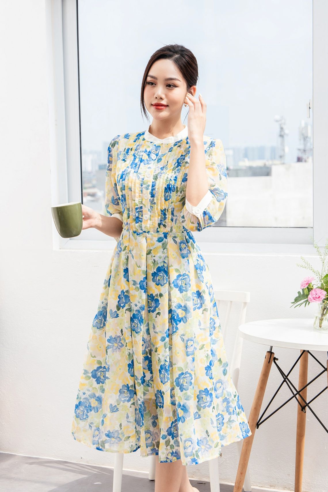 Đầm xếp ly súp xòe - L63L24Q002