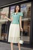 Đầm xòe peplum phủ vai - L63L24Q009