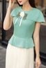 Đầm xòe peplum phủ vai - L63L24Q009