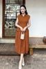 Đầm xòe peplum dập ly - L63L24Q050