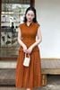 Đầm xòe peplum dập ly - L63L24Q050