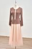 Đầm xòe lưới phối áo len peplum - L63L24T004