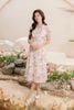 Đầm xòe vai chờm in họa tiết - L63L25H007
