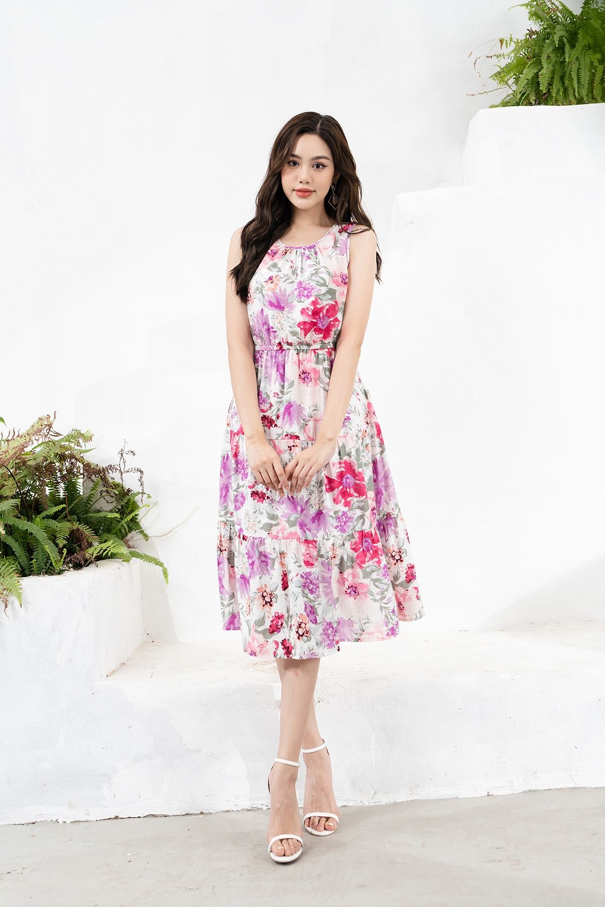 Đầm nhún 3 tầng - L63M23H019