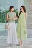 Đầm maxi cổ yếm nhún tầng thắt nơ - L63M24H098