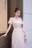 Đầm maxi nhún kẹp bèo nơ eo - L63M25H030