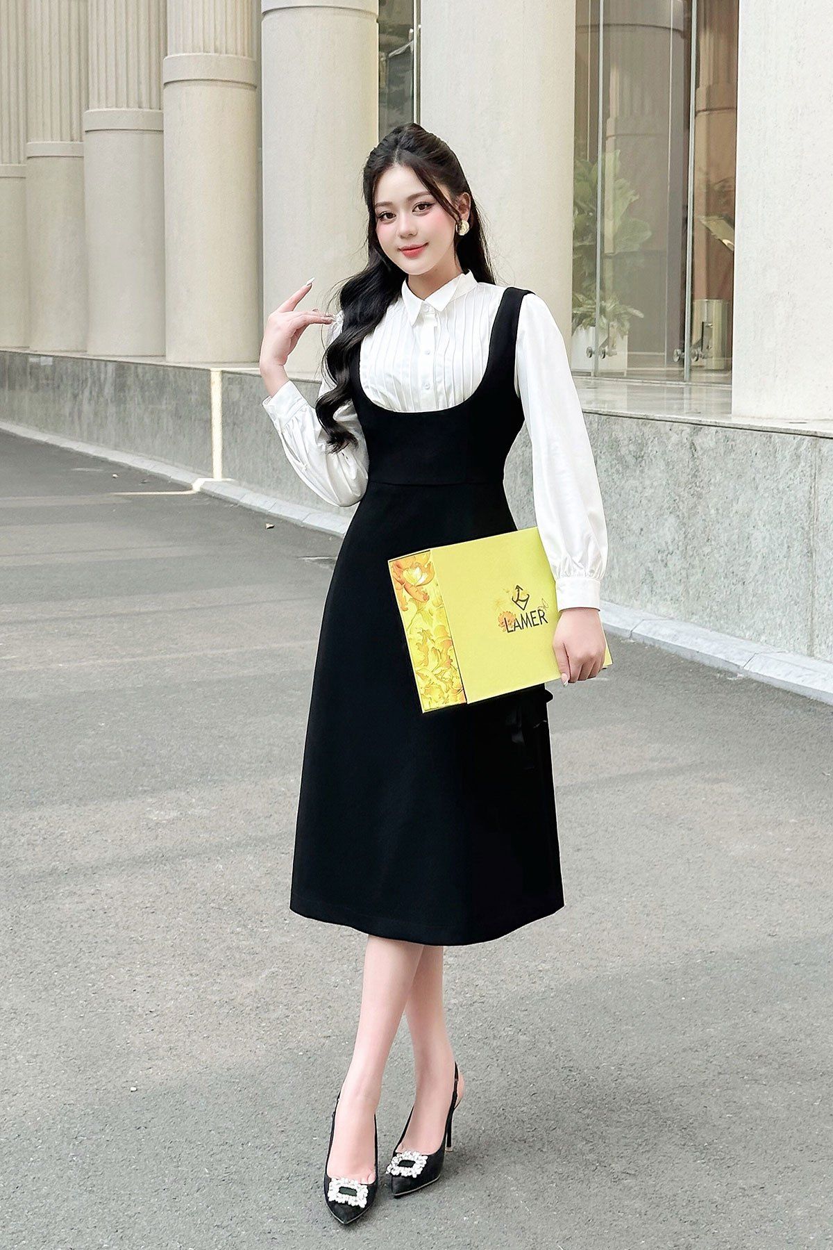 Đầm gilê phối sơ mi  - L63R24Q063