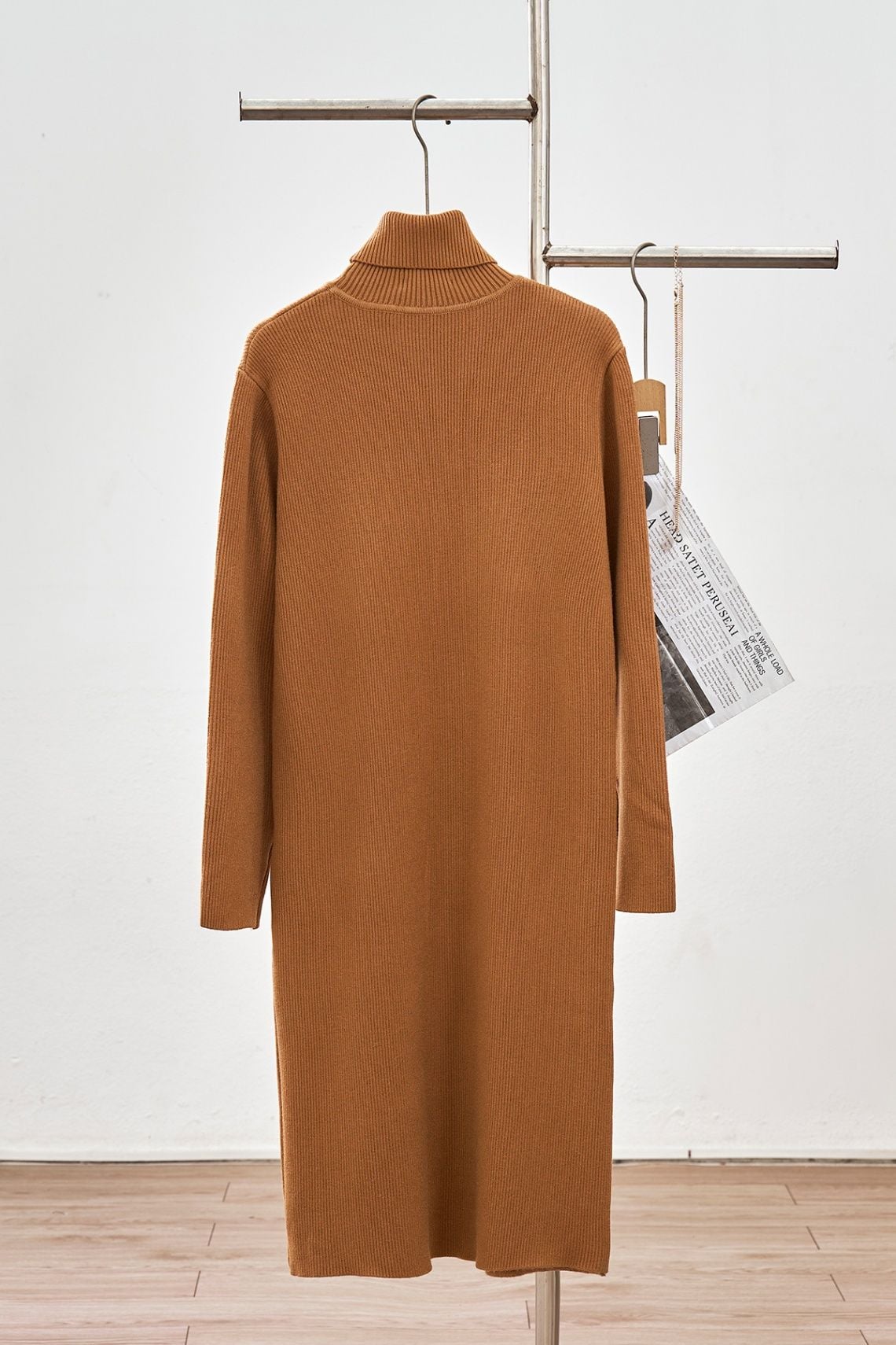 Đầm suông cổ lọ lót lông - L63T24T010