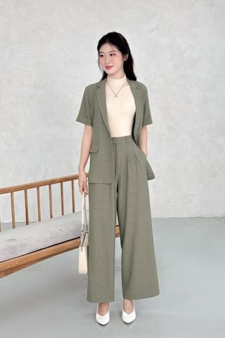 Quần ống rộng chun cạp - L64W24Q008