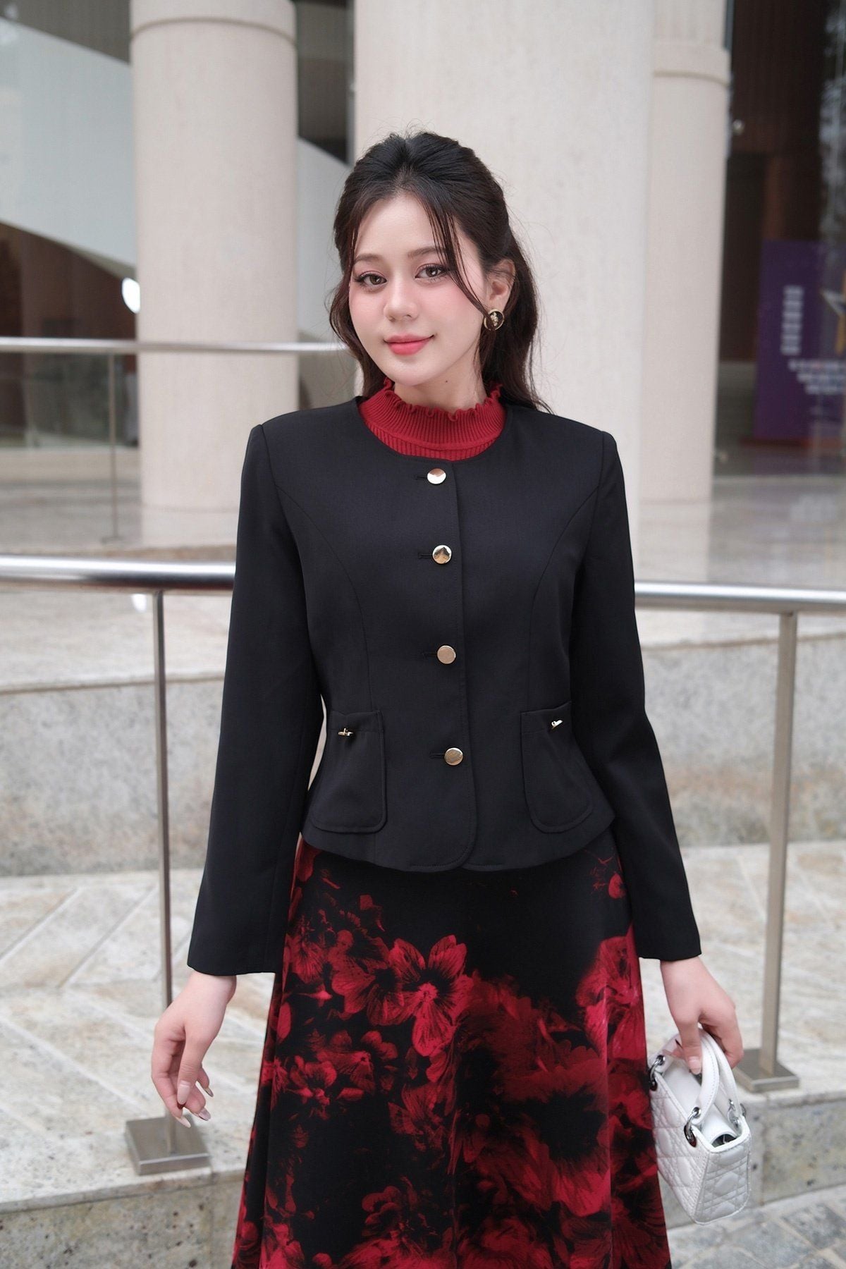 Áo vest vạt tròn - L65B24T018