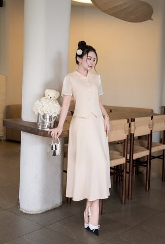 Áo suông cổ sen tay phối - L65D25Q004