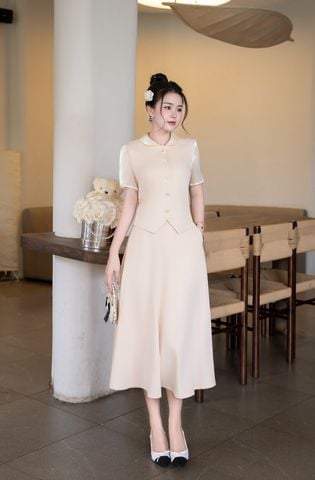 Áo suông cổ sen tay phối - L65D25Q004
