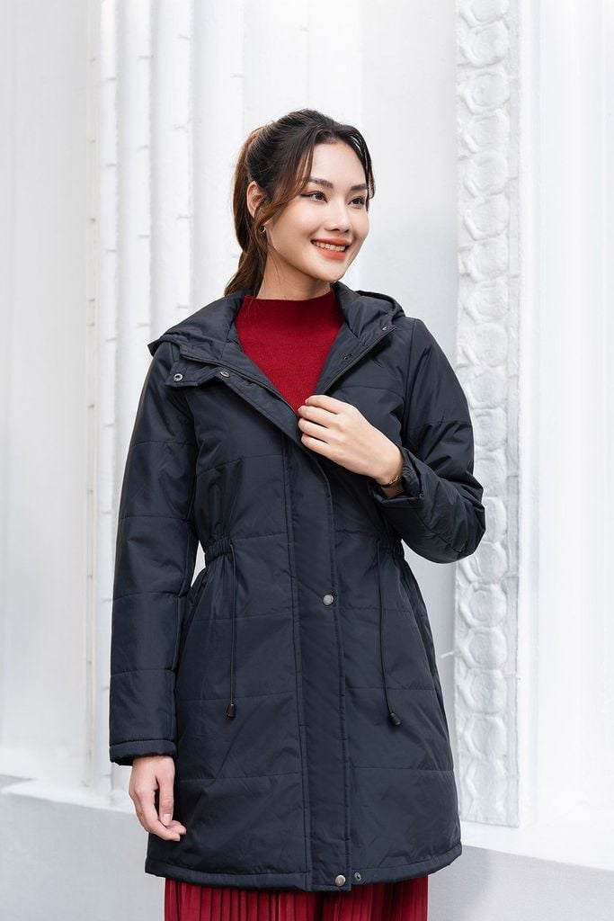 áo phao dài chun eo  - L65P22T028