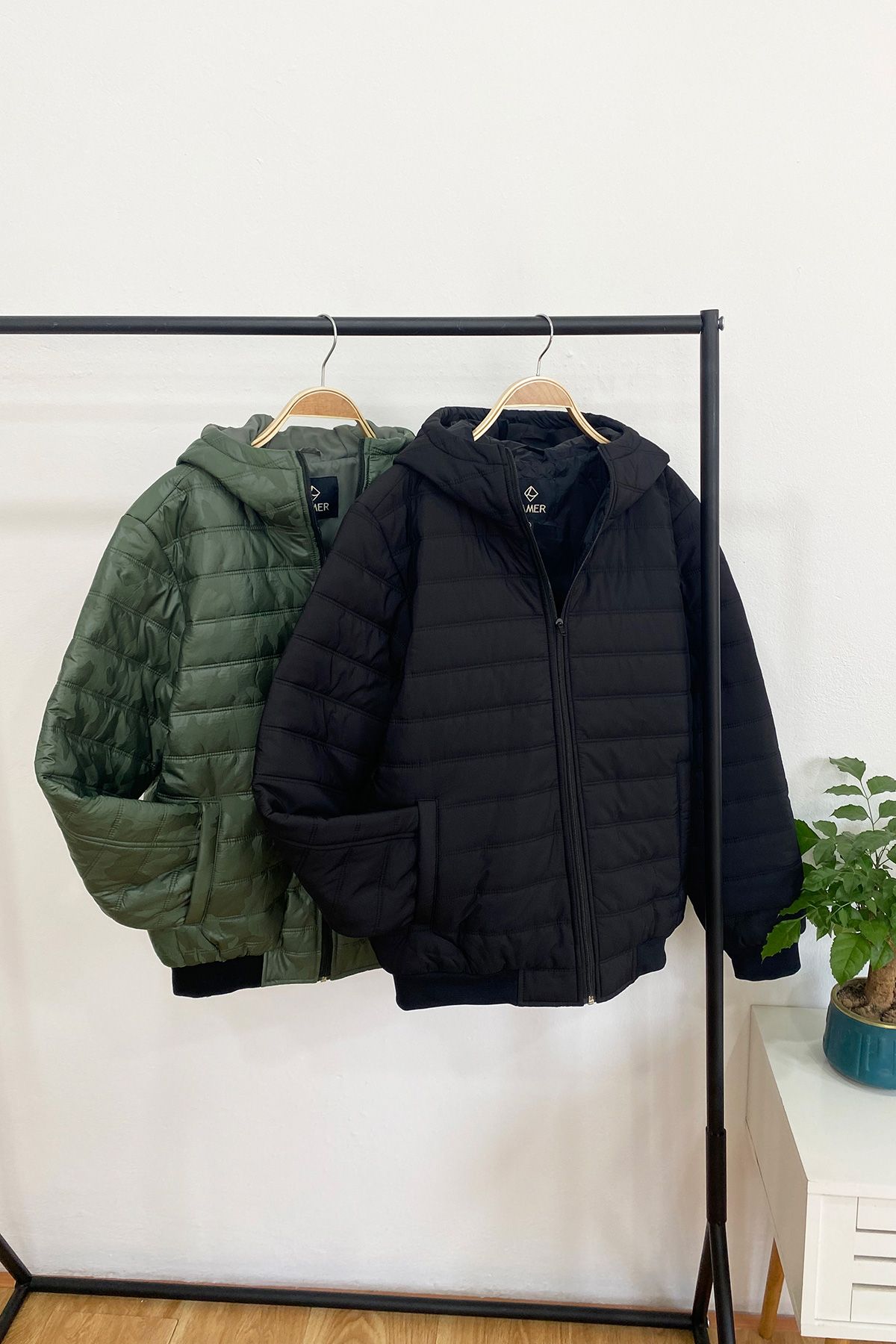 áo phao bomber cổ mũ - L75P22T067