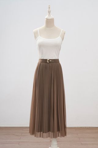 Chân váy dập ly khoen cạp - N62L24Q011