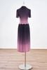 Đầm xòe ombre cổ 2 ve tùng dập ly - N63L25H018
