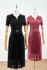 Đầm xòe dập ly peplum răng cưa đai eo - N63L25Q016