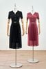 Đầm xòe dập ly peplum răng cưa đai eo - N63L25Q016