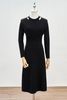 Đầm len dài tay dáng dài cổ cut out - N63R24T019