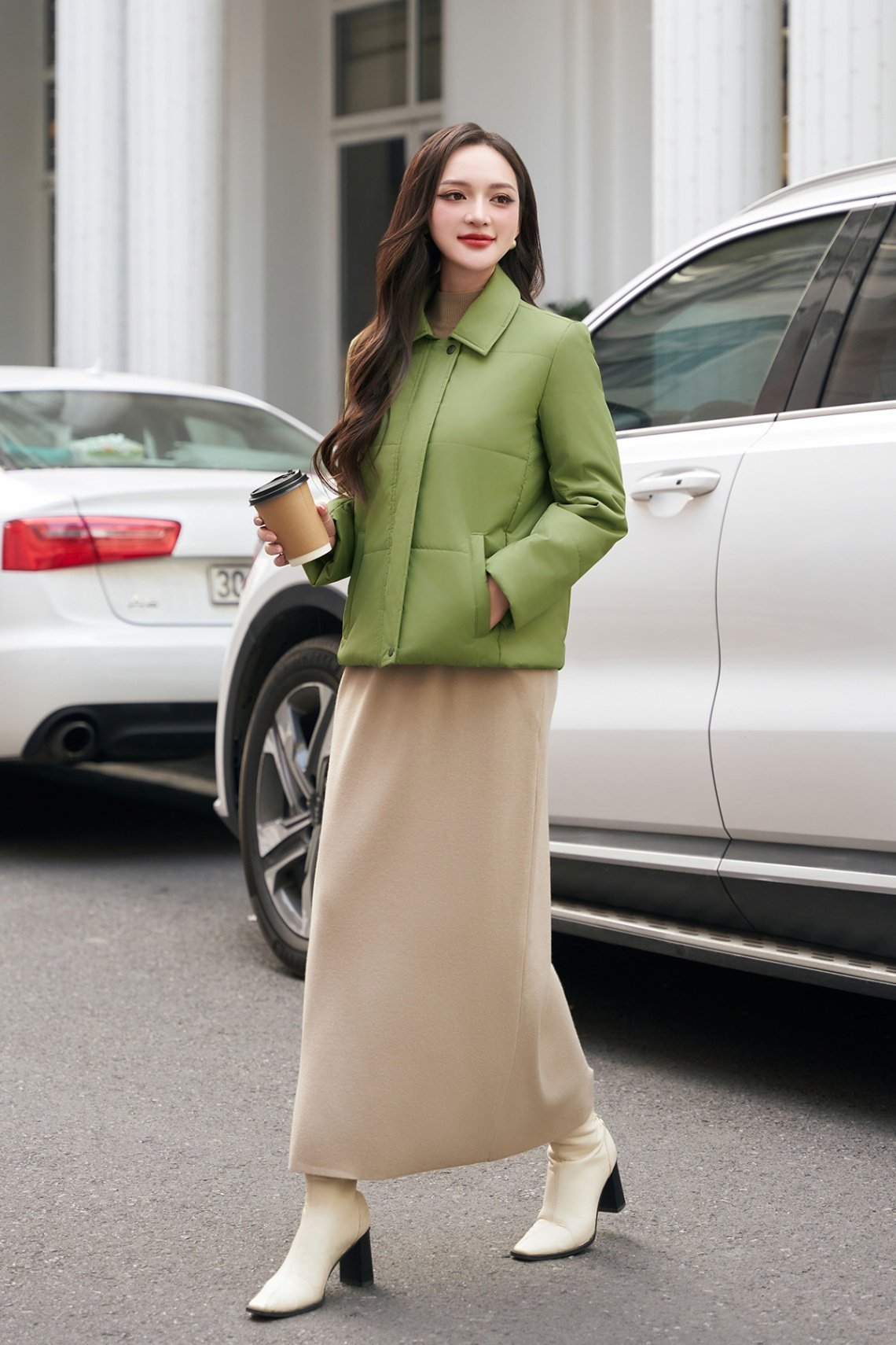 Đầm len ngắn tay dáng suông - N63T24T014
