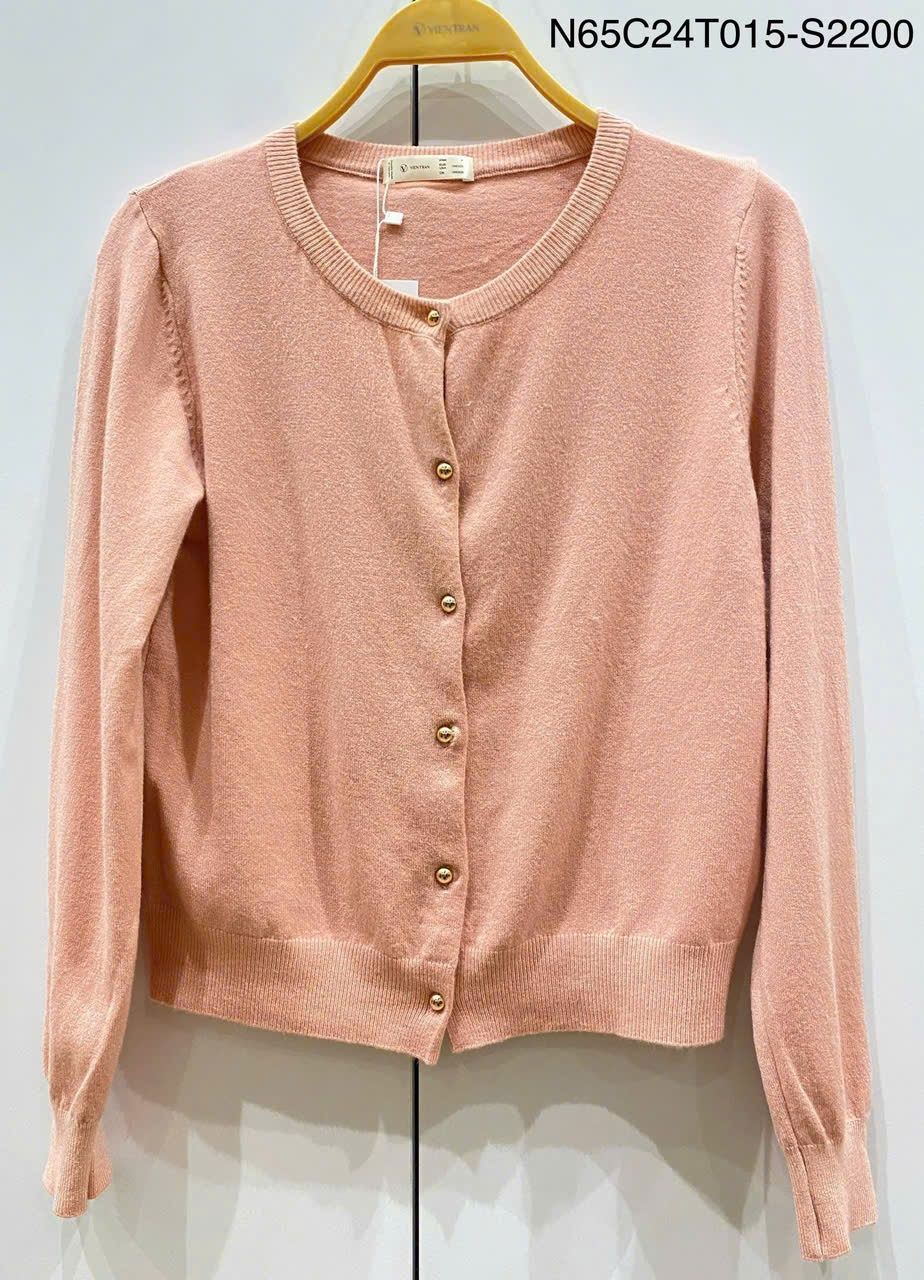 áo cardigan cổ tròn dài tay cúc đồng - N65C24T015