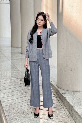 áo cardigan cổ tròn phối cúc tim - N65C24T016