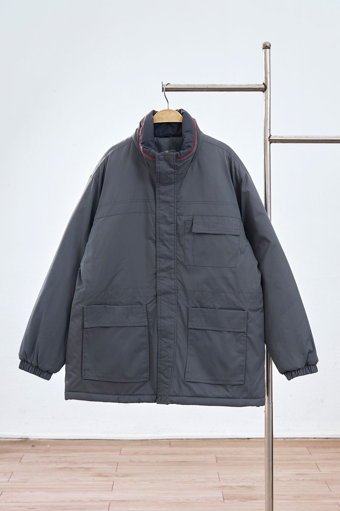 Áo phao nam bông túi ốp lé cổ  - N75P24T093