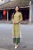 áo dài cách tân 2 tà thêu hoa - O61A24Q011 ( Không kèm quần )