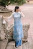 Áo dài cách tân phối tay - O61A24Q025 ( Không kèm quần )