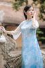 Áo dài cách tân phối tay - O61A24Q025 ( Không kèm quần )