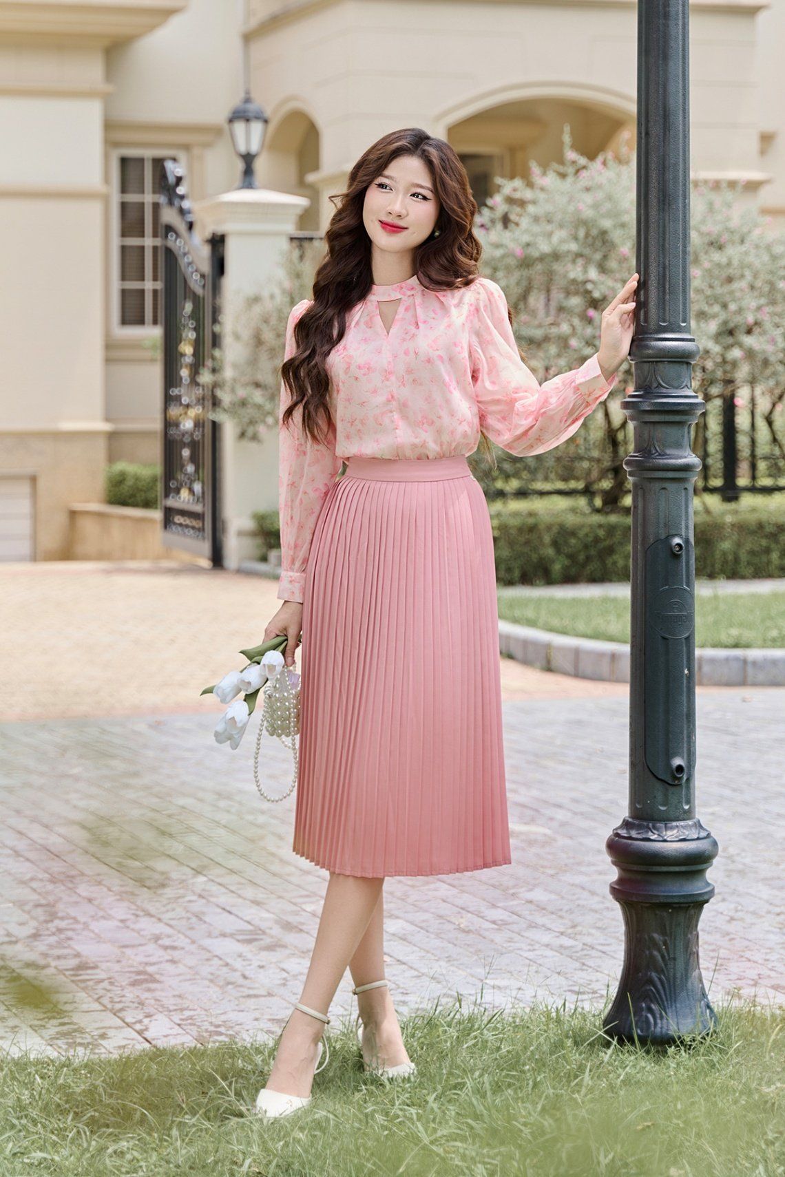 áo cổ tàu tay bồng - O61B24H008