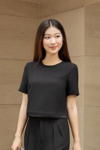 Áo cổ tròn túi ốp - O61B24H012