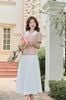 Áo peplum cổ phối đính hoa - O61B24Q016