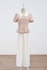 Áo peplum cổ phối đính hoa - O61B24Q016