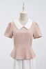 Áo peplum cổ phối đính hoa - O61B24Q016