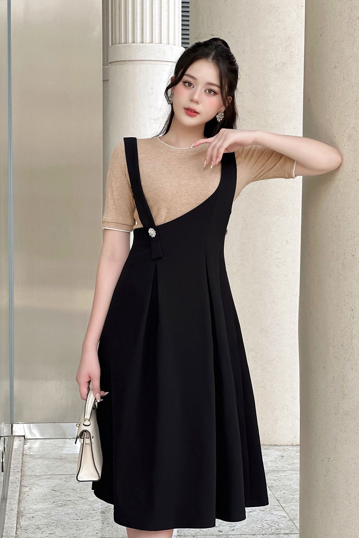 Áo len thun phối cổ - O61B24T001