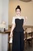 Áo peplum phối cầu ngực - O61B25Q003