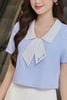Áo sơ mi croptop phối cổ nơ - O61H24H021