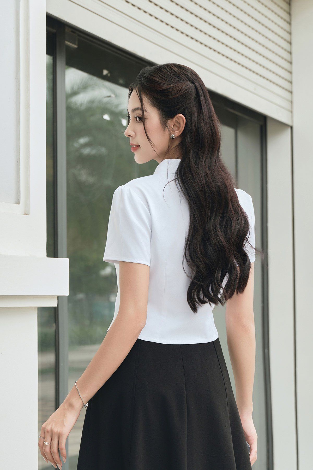 Áo croptop kẹp nơ cầu ngực - O61R24H018