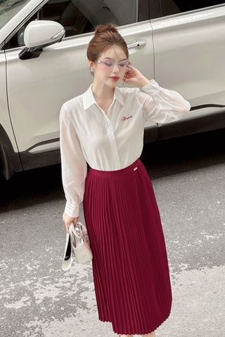 Chân váy dập ly - O62L24Q025