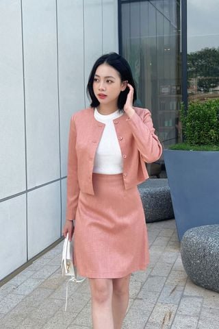 Chân váy dáng A chiết ly - O62R24Q005