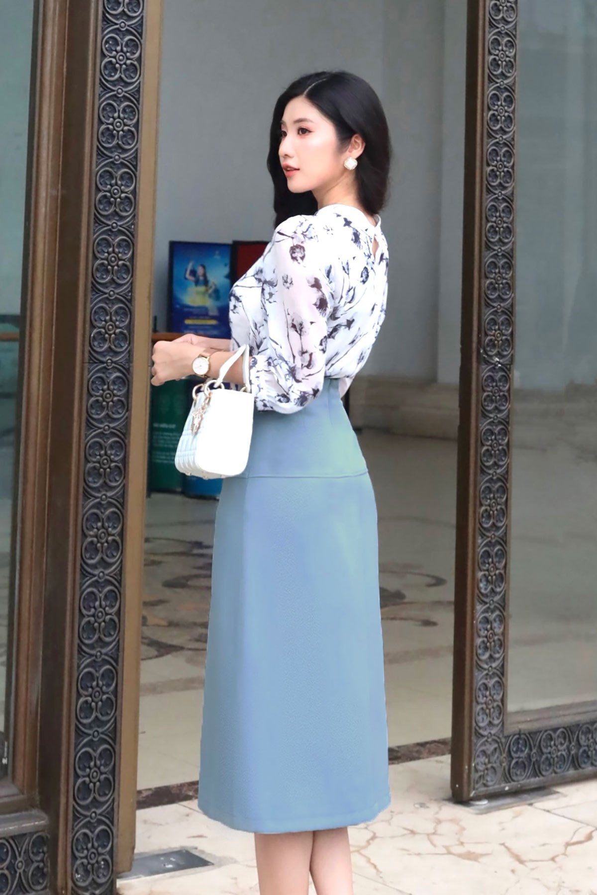 Chân váy dáng A dài
